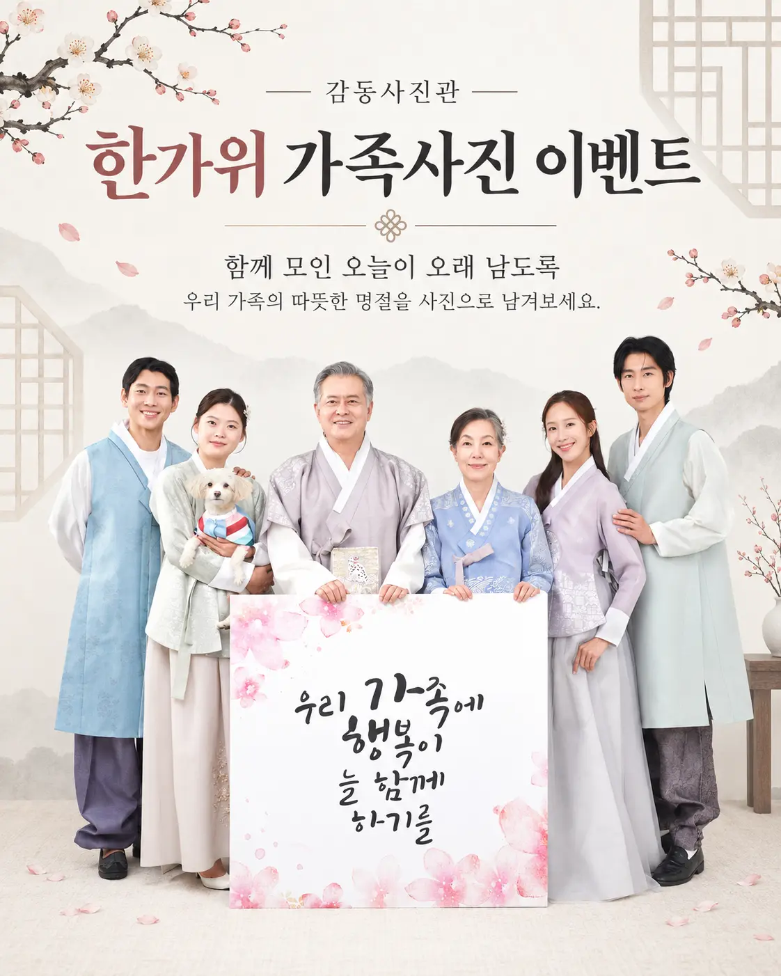 감동사진관 한가위 가족사진 이벤트